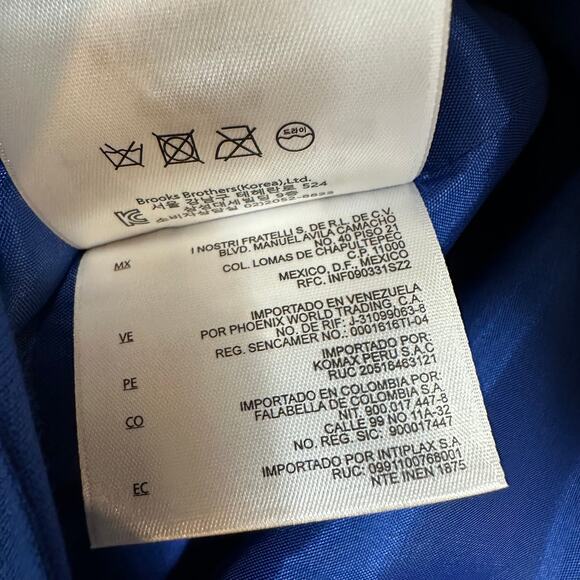 NWT Brooks Brothers Red Fleece Dress Royal Blue Wool Blend Short Sleeve Pencil 0 - Picture 10 of 10